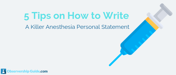 anesthesia personal statement