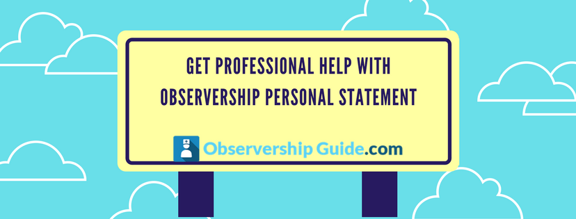 observership personal statement help